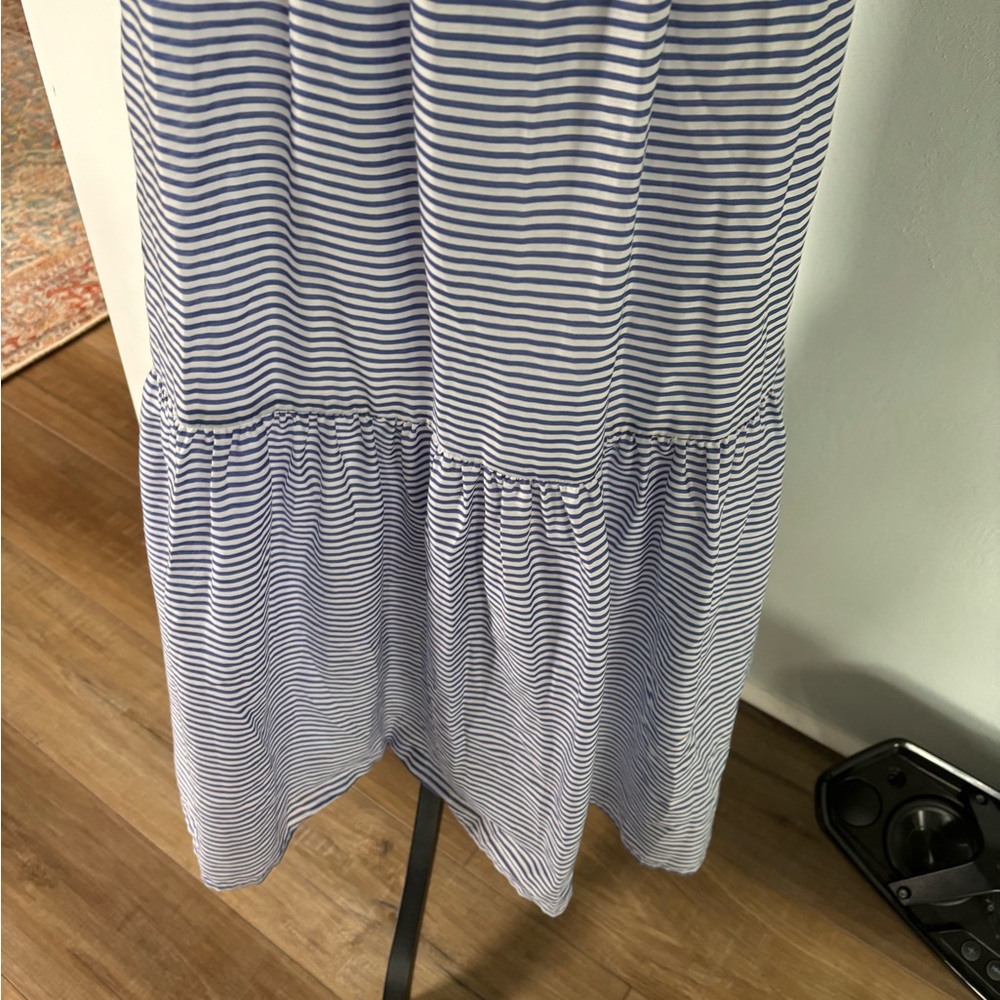 Gianni Bini maxi/midi sundress blue & white stripe sz 0 coastal grand millennial - Picture 5 of 7